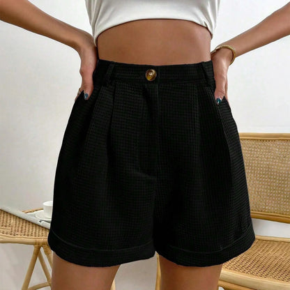 Korean Fashion High Waisted Solid Summer Shorts