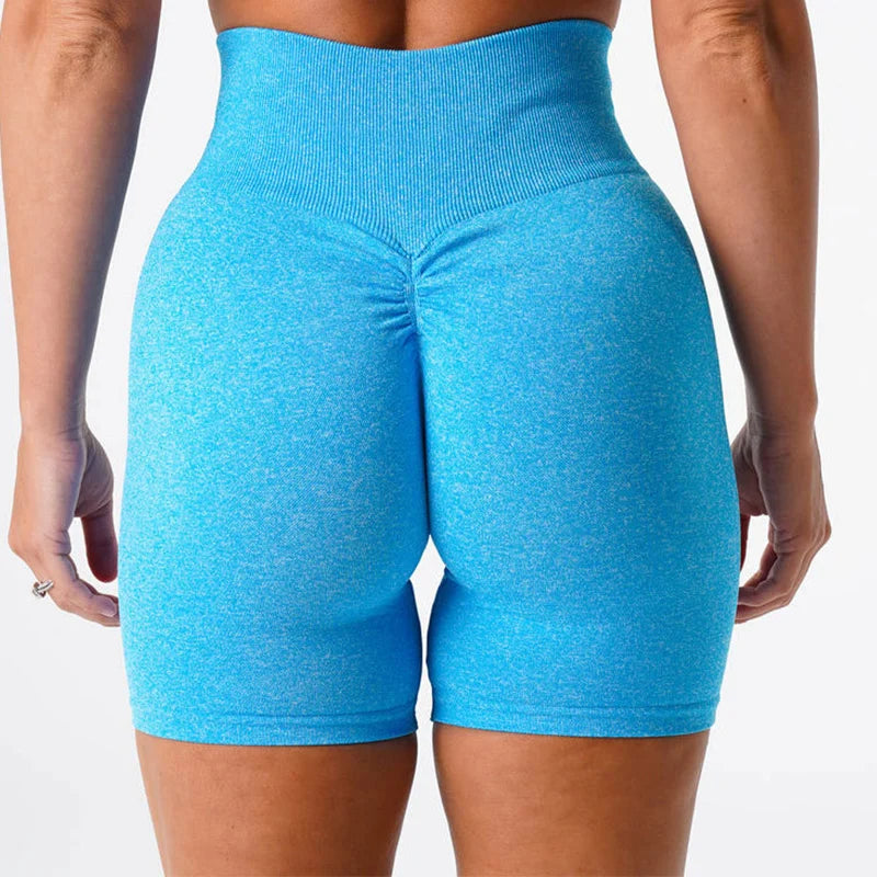 Women's Scrunch Butt Biker Shorts – High-Waist Seamless Booty Lifting Leggings for Fitness & Gym