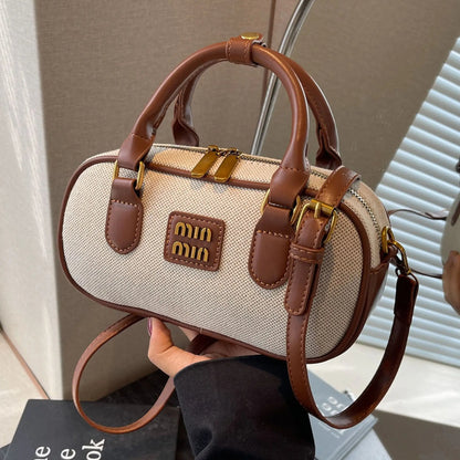 Trendy Bowling Style Women Tote Messenger Bags