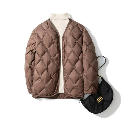 Autumn Female Ultra Light Duck Down Padded Puffer Jackets