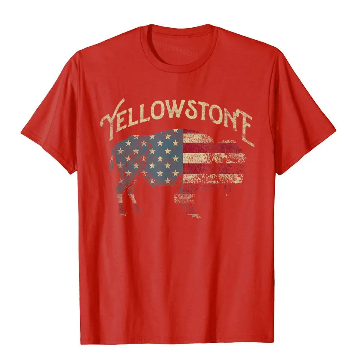 Vintage Yellowstone National Park Retro T-Shirt – Chinese Style Cotton Tee | Fashionable Men’s Popular Shirt