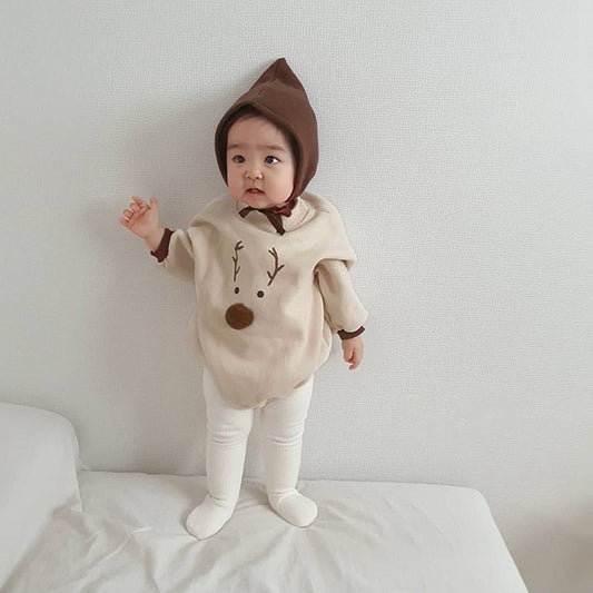 Korean Style Baby Cotton Coverall – Thick & Cozy Pullover