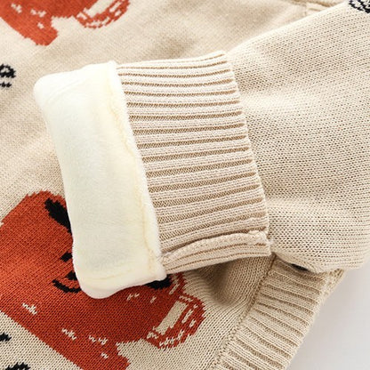 Christmas-Themed Cotton Baby Onesie – Adorable Korean Style for Holiday Cheer