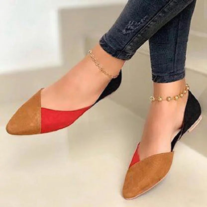 Women Casual Shoes – Fashion Flat Sandals, Mixed Colors, Pointed Toe Loafers, Slip-on Office & Casual Sandals for Women