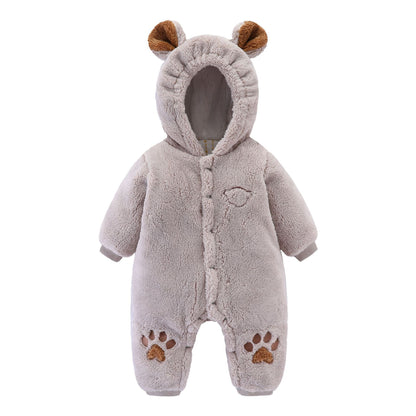 Cozy Rice Velvet Baby Onesie – Warm & Soft for Autumn & Winter