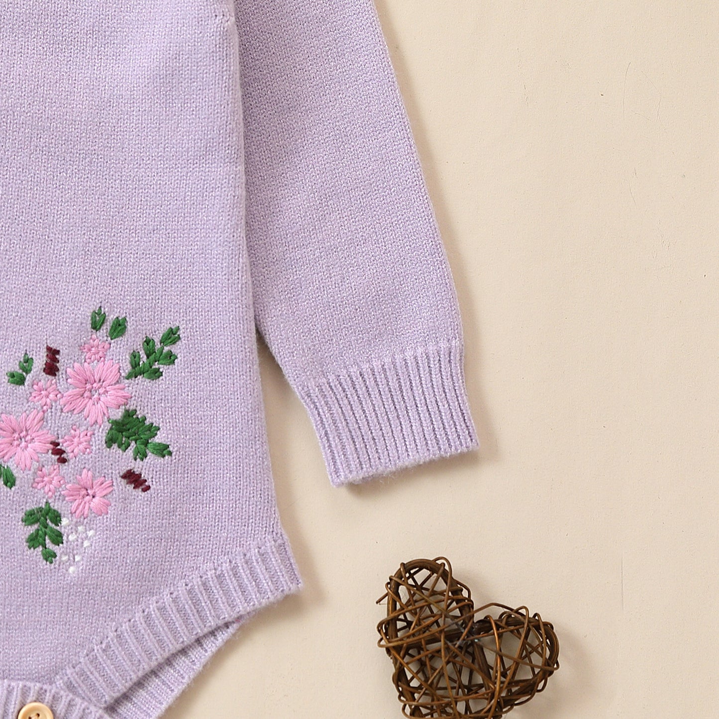 Lavender Purple Long Sleeve Baby Jumpsuit – Soft & Stylish Everyday Comfort