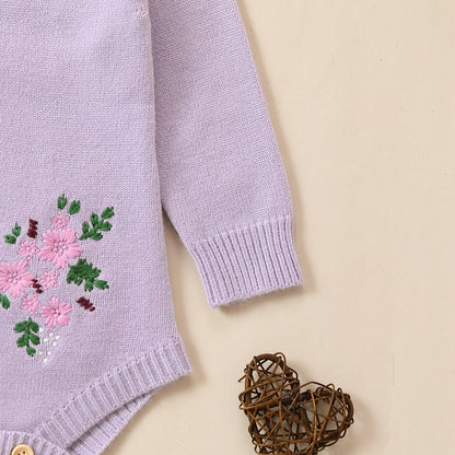 Lavender Purple Long Sleeve Baby Jumpsuit – Soft & Stylish Everyday Comfort