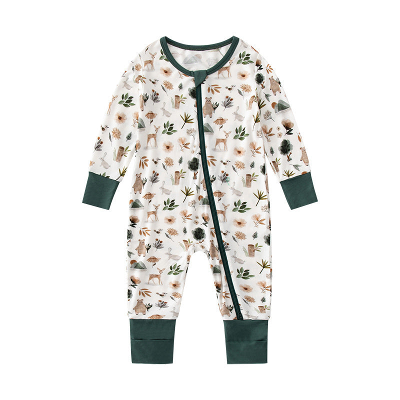 Full Printed Animal One-Piece Clothing for Babies