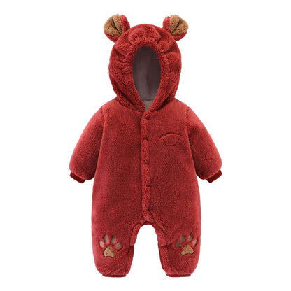 Cozy Rice Velvet Baby Onesie – Warm & Soft for Autumn & Winter