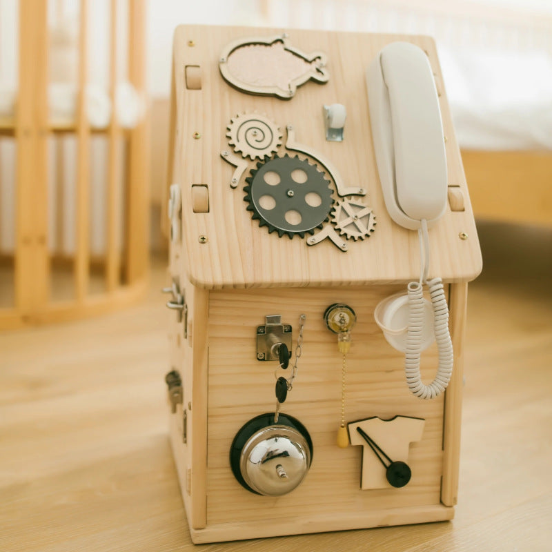 Wooden Montessori Housing Toy – Minimalist, Durable & Educational