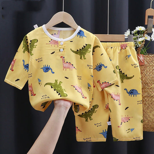 Colorful Cartoon Kids Pajamas Set – Comfortable & Soft Polyvinyl Fiber