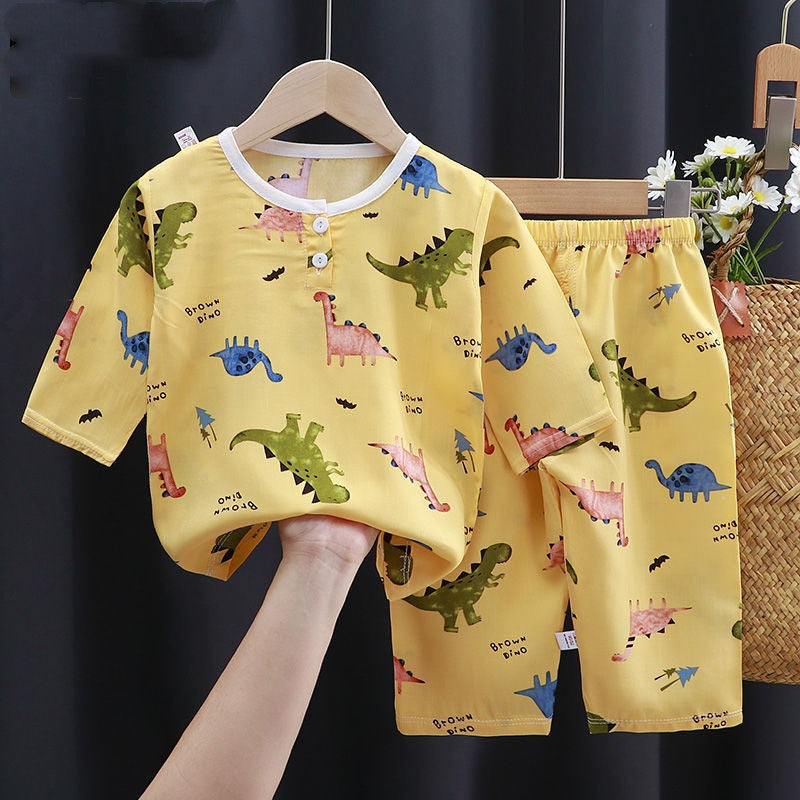 Colorful Cartoon Kids Pajamas Set – Comfortable & Soft Polyvinyl Fiber