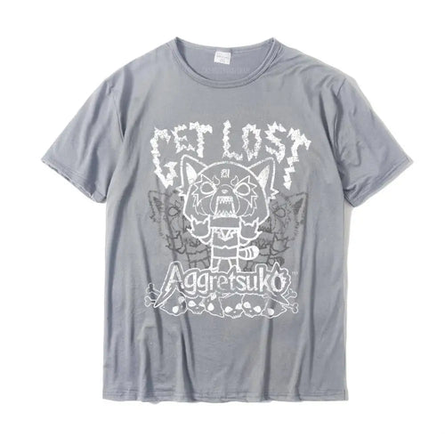 "Get Lost" Rage T-Shirt – Cotton Tee for Men | Plus Size, Casual Europe Style Top