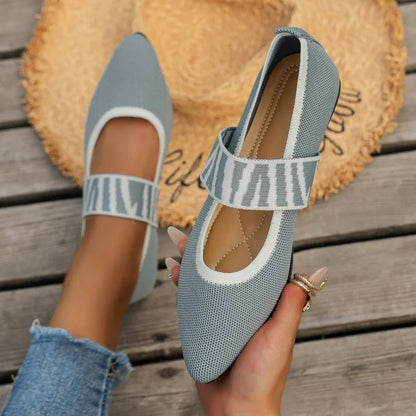 Elegant Low Heel Pointed Toe Women Flat Shoes