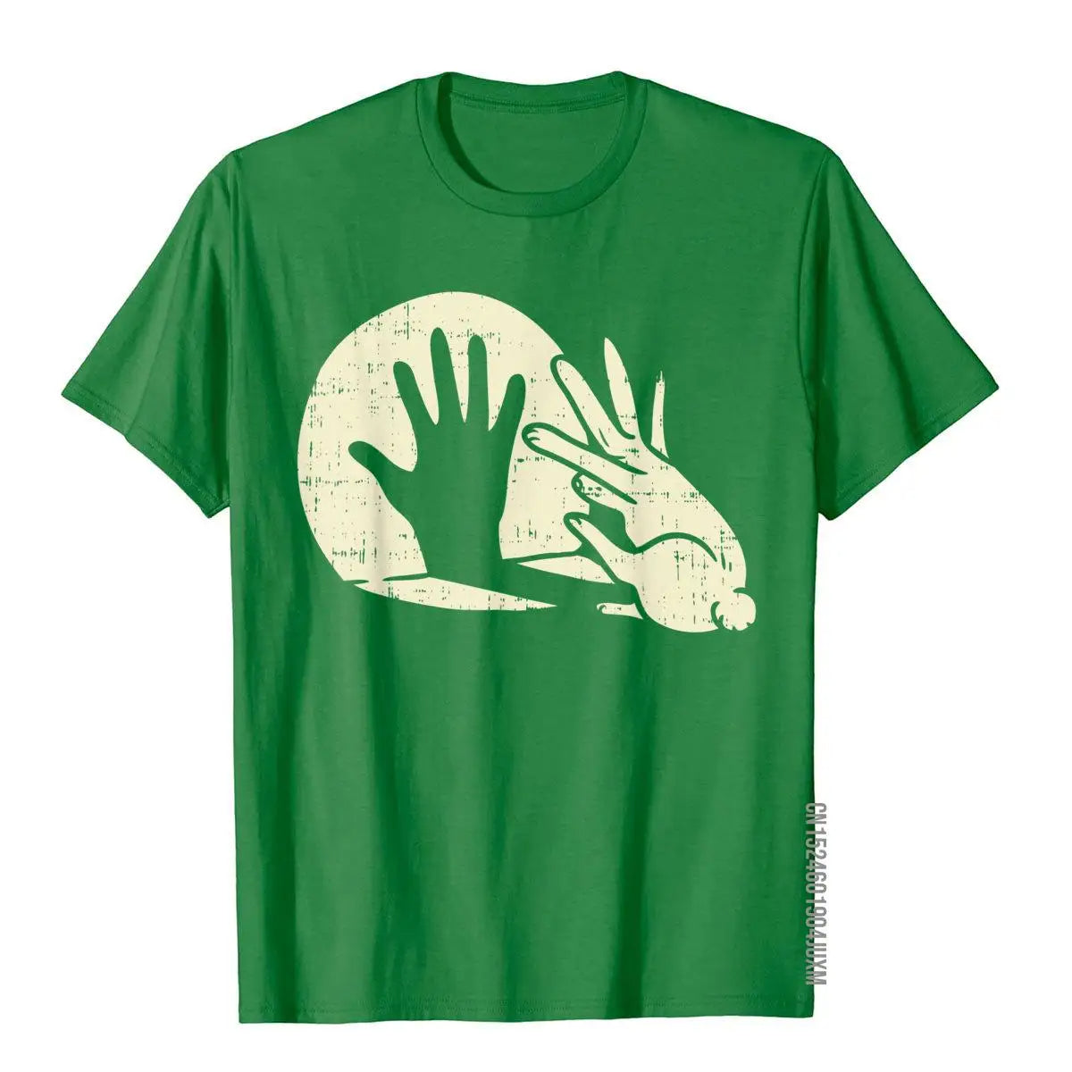 Funny Rabbit Shadow Play T-Shirt – Bunny Lover Pun Gift | Slim Fit Cotton Tee for Men