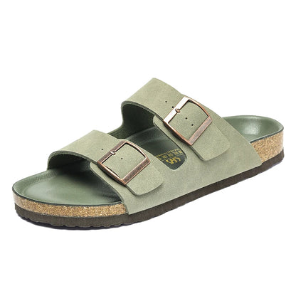 Leather Men's Sandals – Summer Outdoor Beach Slippers for Men & Women | Durable Non-Slip Casual Luxury Shoes