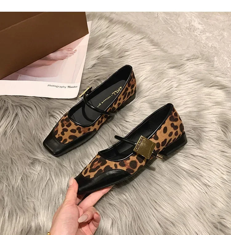 New Autumn Fashion Leopard Print Soft Flat Shoes