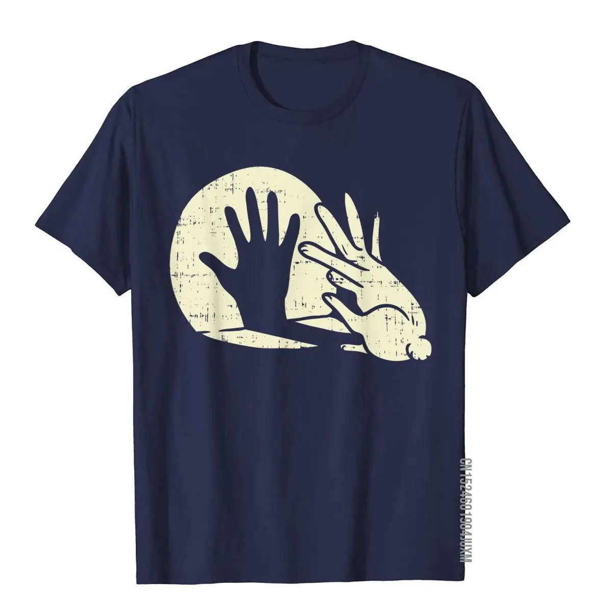 Funny Rabbit Shadow Play T-Shirt – Bunny Lover Pun Gift | Slim Fit Cotton Tee for Men
