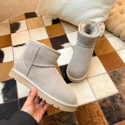 Classic Winter Style Genuine Sheepskin Women Snow Boots