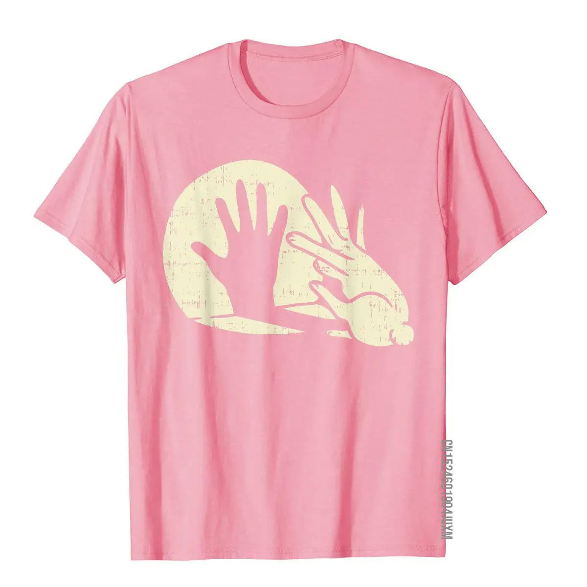 Funny Rabbit Shadow Play T-Shirt – Bunny Lover Pun Gift | Slim Fit Cotton Tee for Men