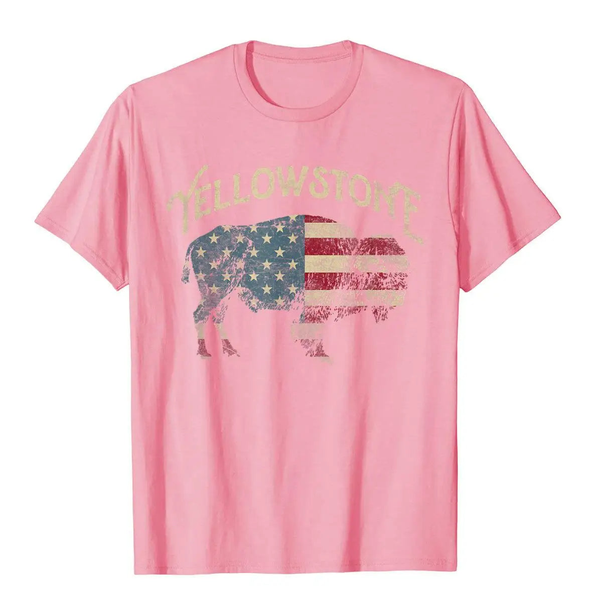 Vintage Yellowstone National Park Retro T-Shirt – Chinese Style Cotton Tee | Fashionable Men’s Popular Shirt
