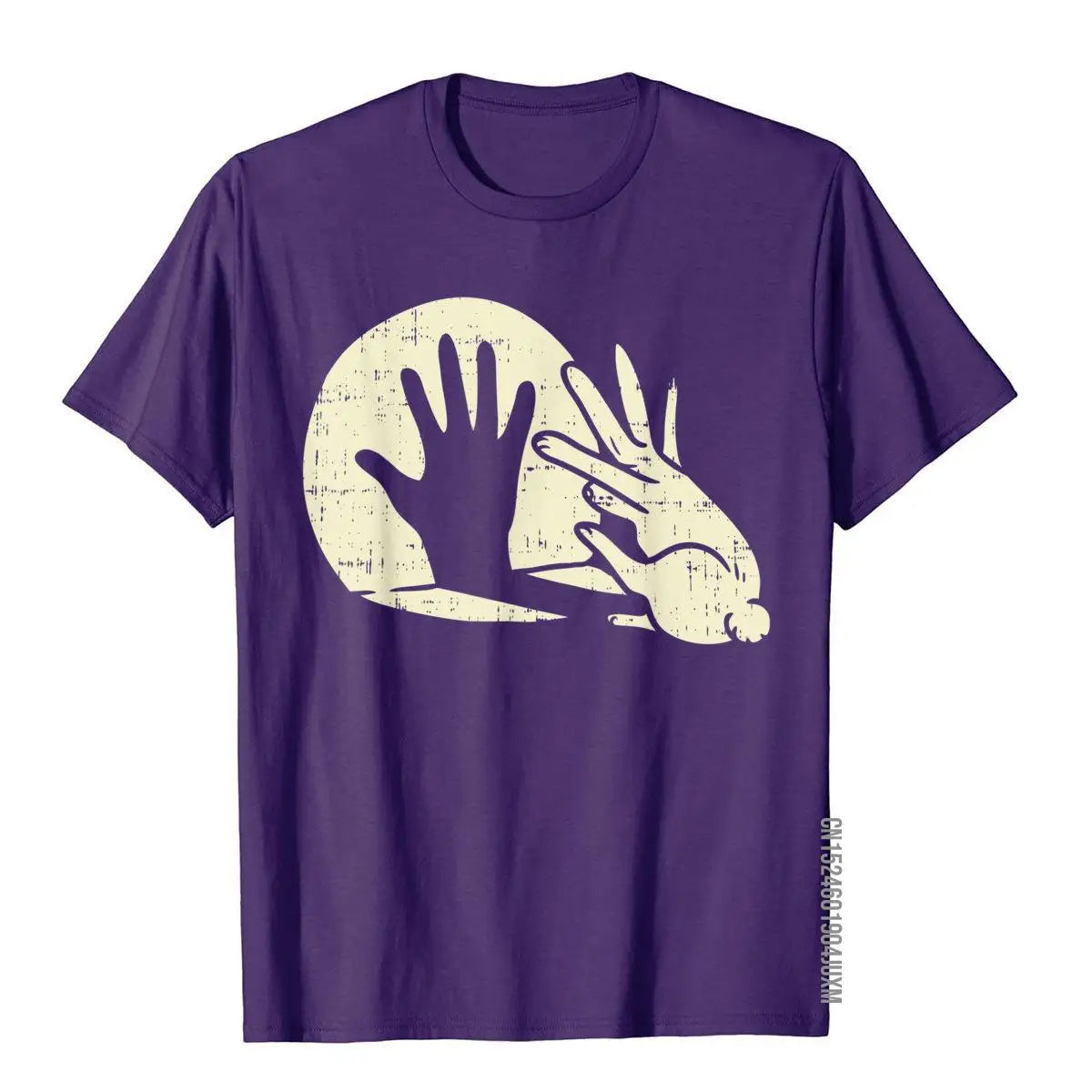 Funny Rabbit Shadow Play T-Shirt – Bunny Lover Pun Gift | Slim Fit Cotton Tee for Men