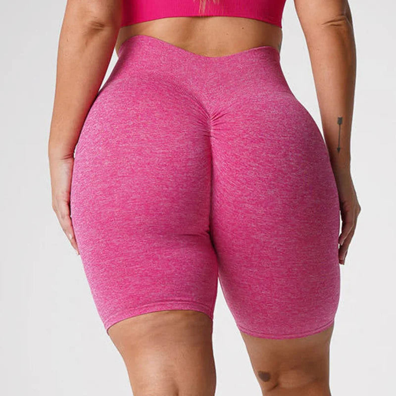 Women's Scrunch Butt Biker Shorts – High-Waist Seamless Booty Lifting Leggings for Fitness & Gym