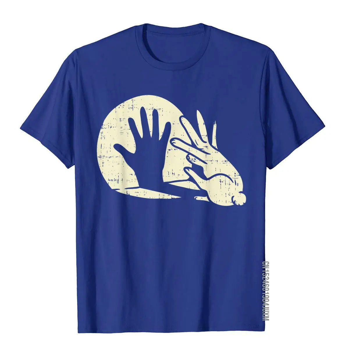 Funny Rabbit Shadow Play T-Shirt – Bunny Lover Pun Gift | Slim Fit Cotton Tee for Men